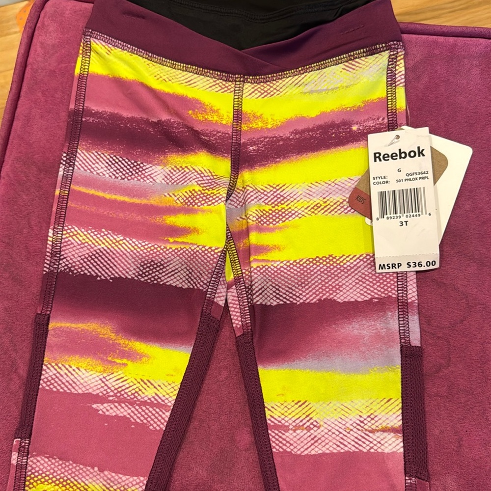 Reebok Girls Printed Leggings, 3T